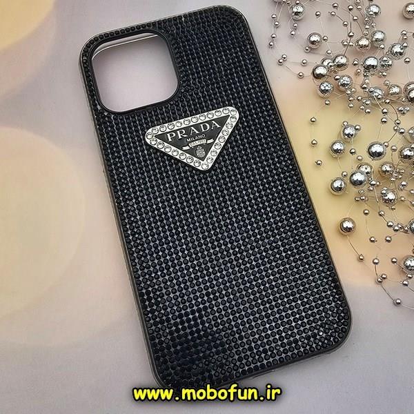 قاب گوشی iPhone 14 Pro Max آیفون اورجینال شاین نگین پرادا PRADA مشکی کد 265